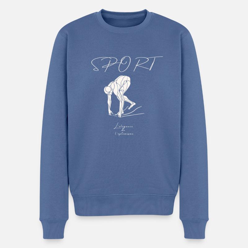 Natation start - Pull Premium bio Homme - bleu pigeon