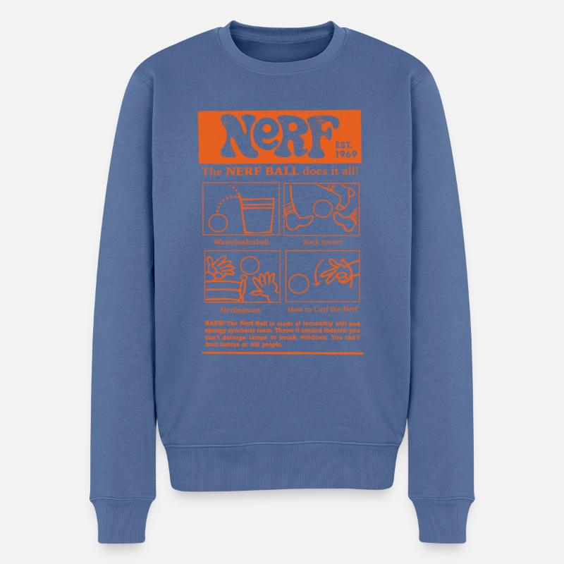 Nerf The Nerf Ball Does It All Design - Männer Premium Bio Pullover - Taubenblau