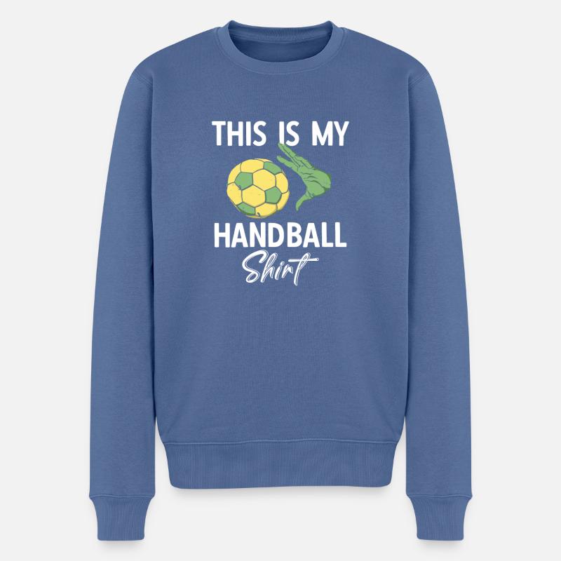 Handball Handballspieler Vintage Handballteam - Männer Premium Bio Pullover - Taubenblau