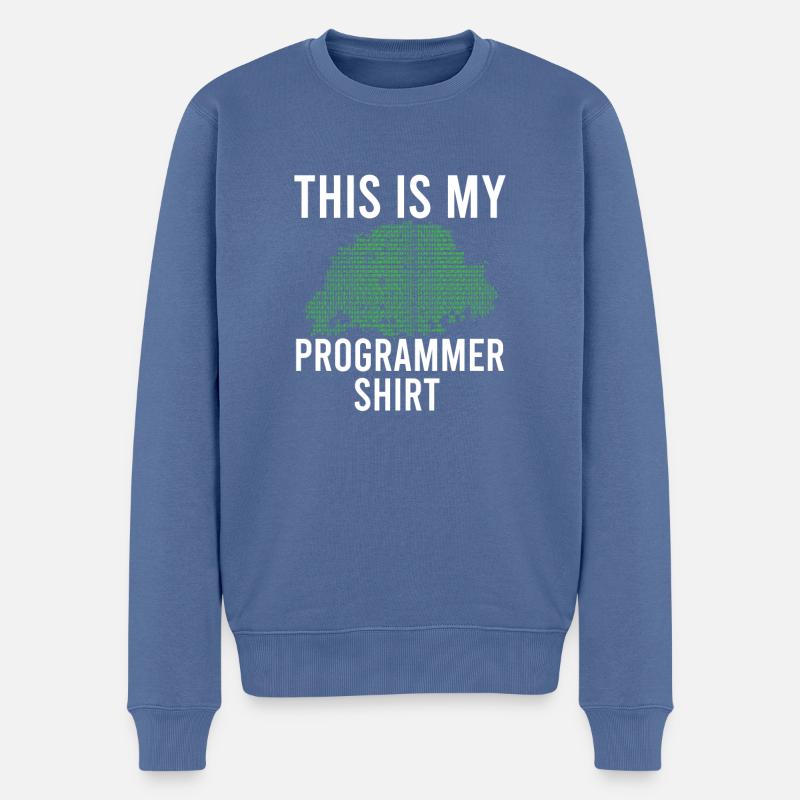 Programmierer Programmierung Informatik Computer - Männer Premium Bio Pullover - Taubenblau