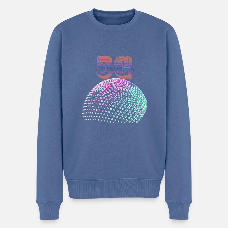 5g - Pull Premium bio Homme - bleu pigeon