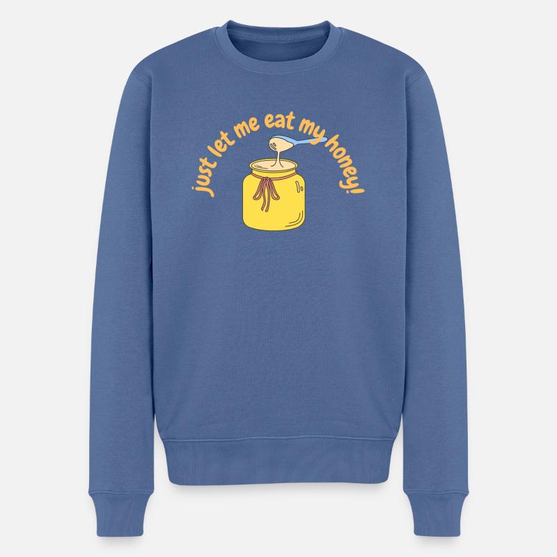 Honey - Männer Premium Bio Pullover - Taubenblau