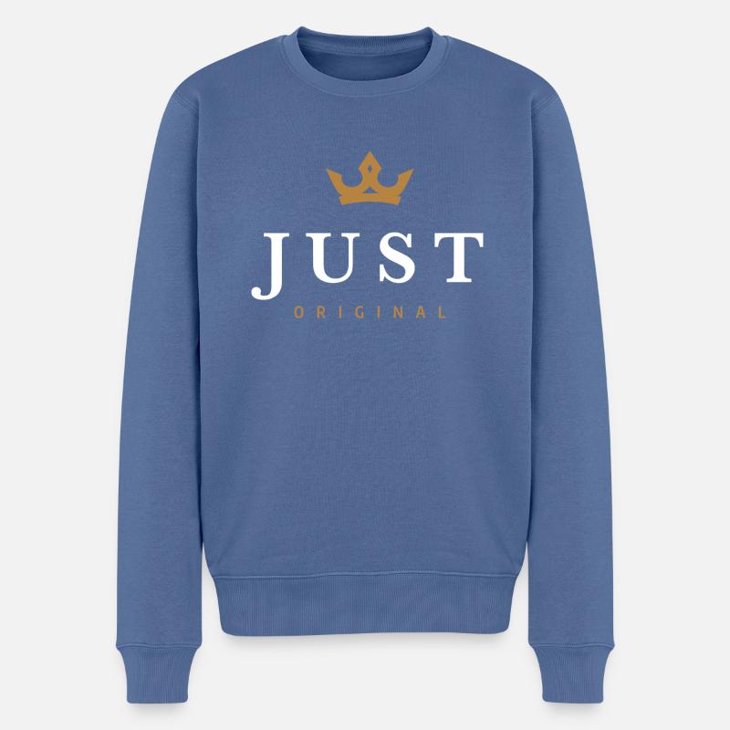 Logo de famille original - Pull Premium bio Homme - bleu pigeon
