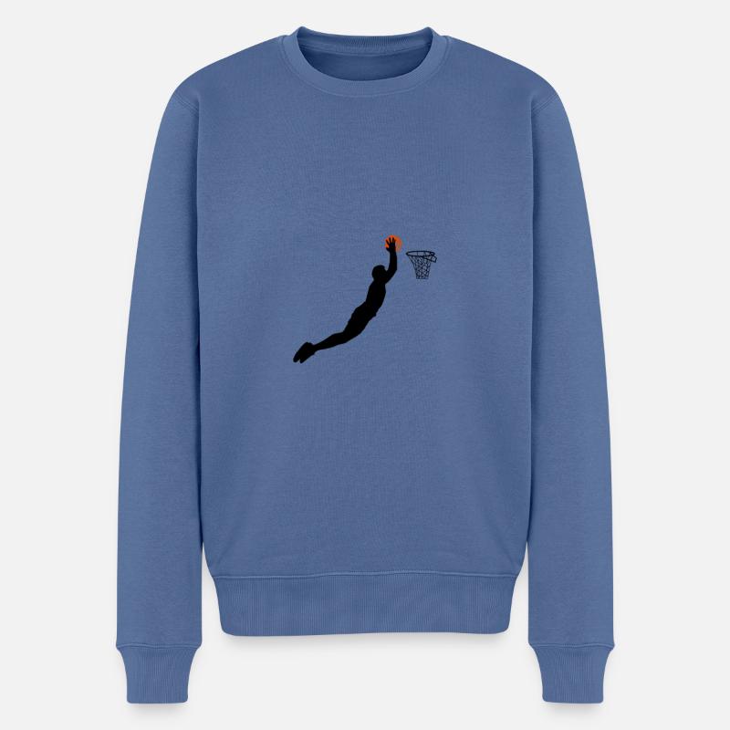 KORB - Männer Premium Bio Pullover - Taubenblau
