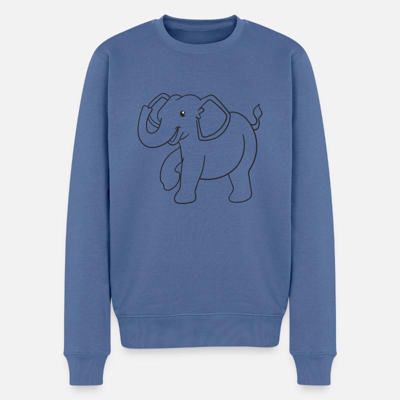 Eléphant, éléphant, cadeau, idée cadeau - Pull Premium bio Homme - bleu pigeon