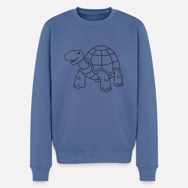 Schildkröte, Schildkröten, Geschenk, Geschenkidee - Männer Premium Bio Pullover - Taubenblau