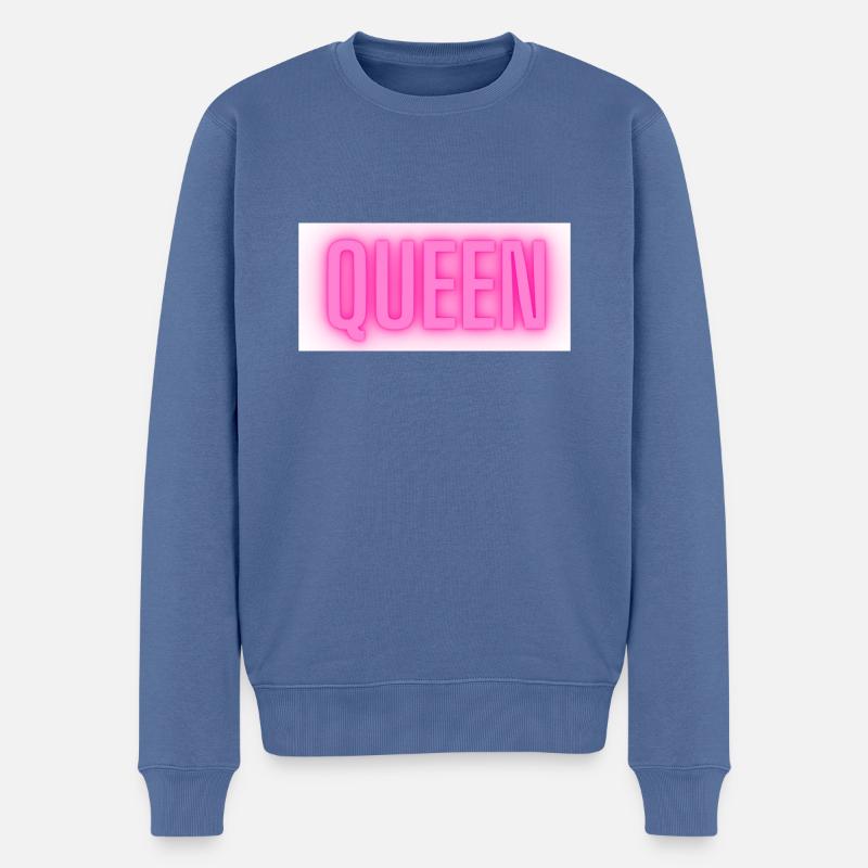 Queen - Männer Premium Bio Pullover - Taubenblau