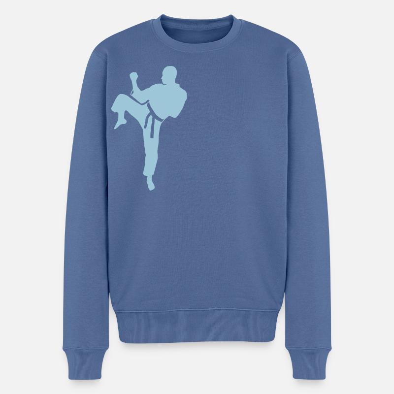 Sport frei - Männer Premium Bio Pullover - Taubenblau