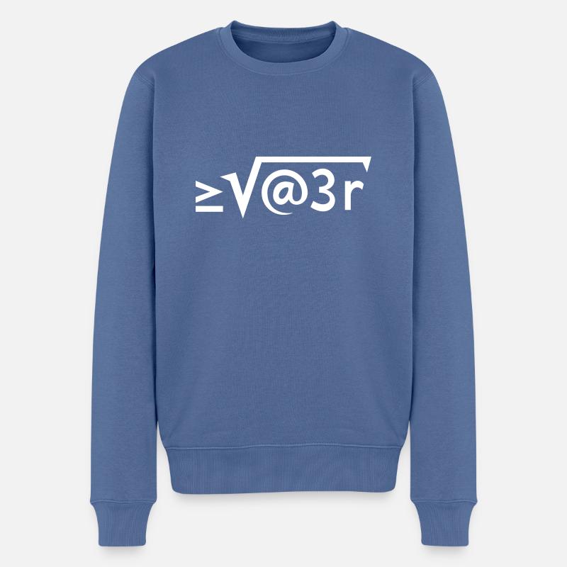 >= Vater Formel - Männer Premium Bio Pullover - Taubenblau
