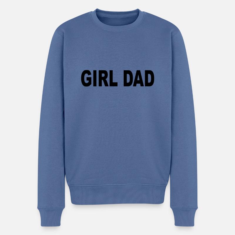 Girl dad - Männer Premium Bio Pullover - Taubenblau