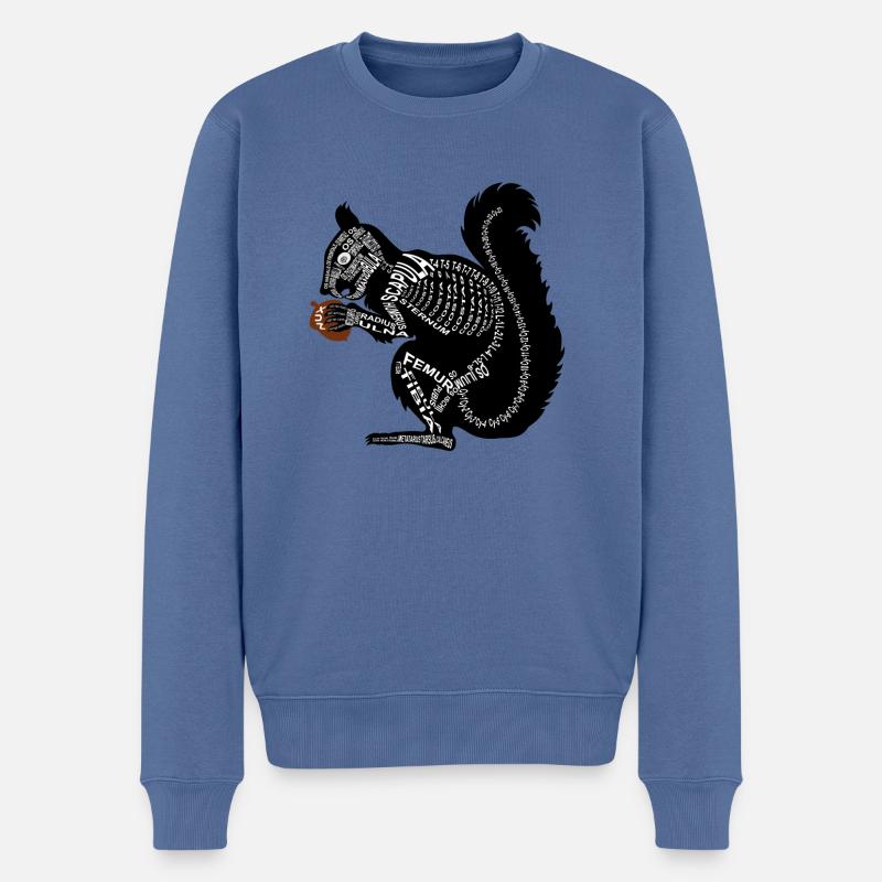 Eichhörnchen - Männer Premium Bio Pullover - Taubenblau