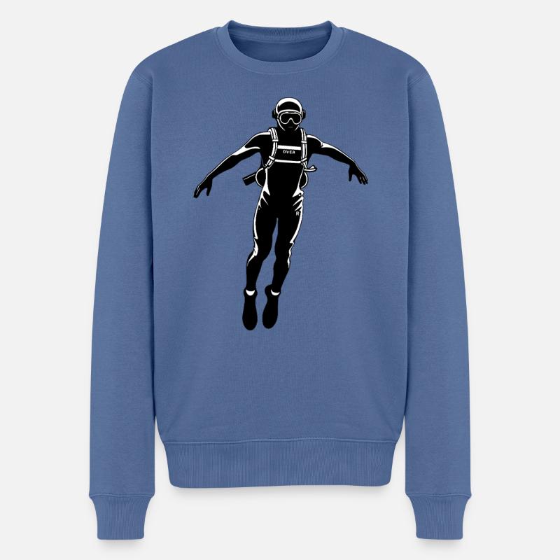Taucher - Hobby / Sport Sticker - Männer Premium Bio Pullover - Taubenblau