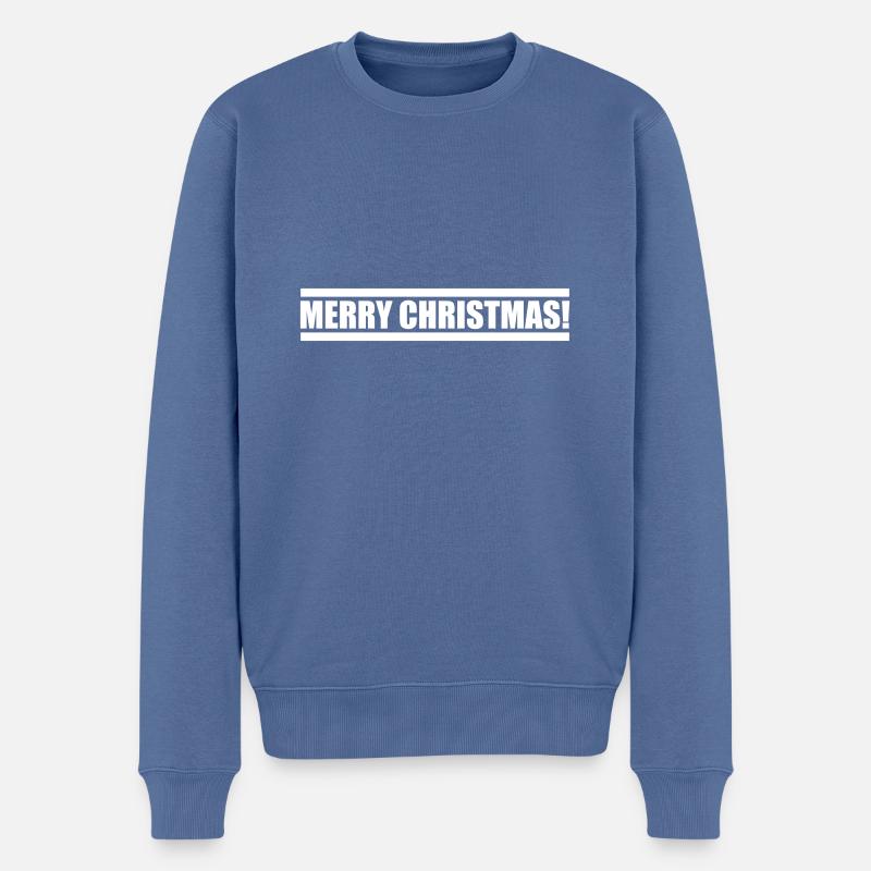 Joyeux Noël - Pull Premium bio Homme - bleu pigeon