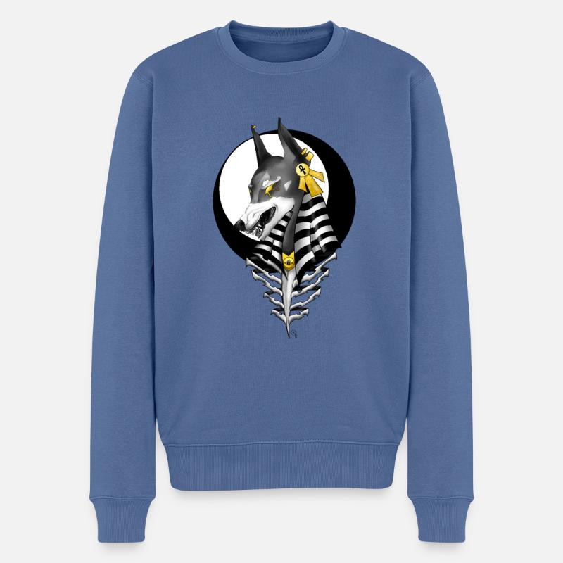 Anubis - Männer Premium Bio Pullover - Taubenblau