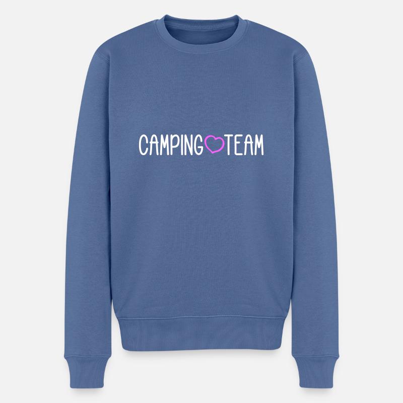 L’équipe du camping - Pull Premium bio Homme - bleu pigeon