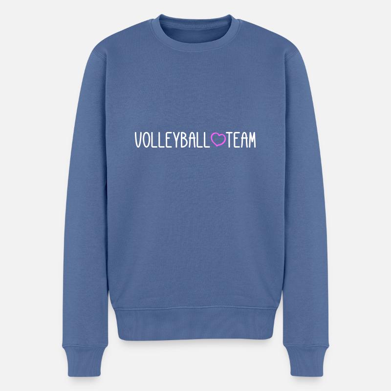 Équipe de volley-ball - Pull Premium bio Homme - bleu pigeon