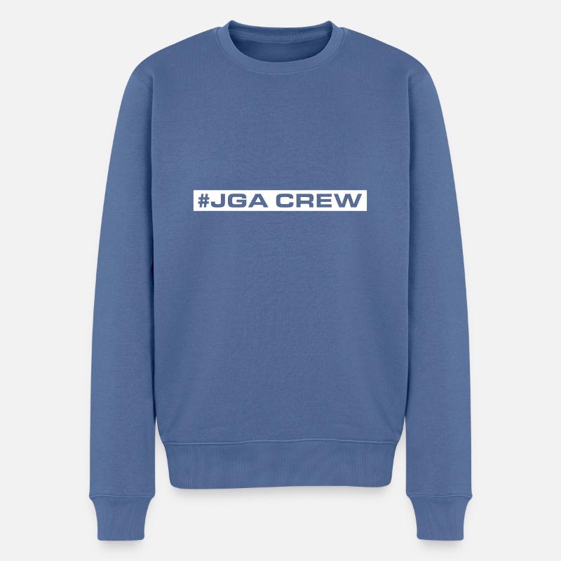 Junggesellenabschied Crew - Männer Premium Bio Pullover - Taubenblau