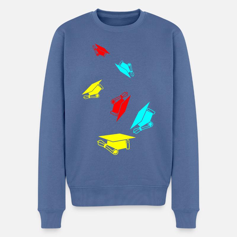 Student mütze - Männer Premium Bio Pullover - Taubenblau