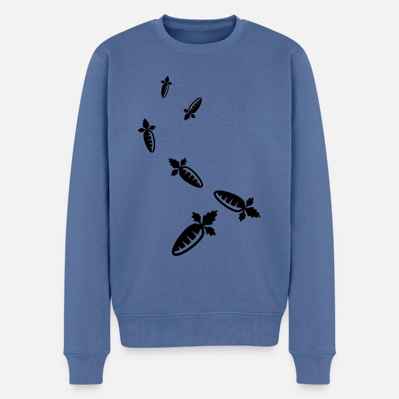 Karotte Symbol - Männer Premium Bio Pullover - Taubenblau