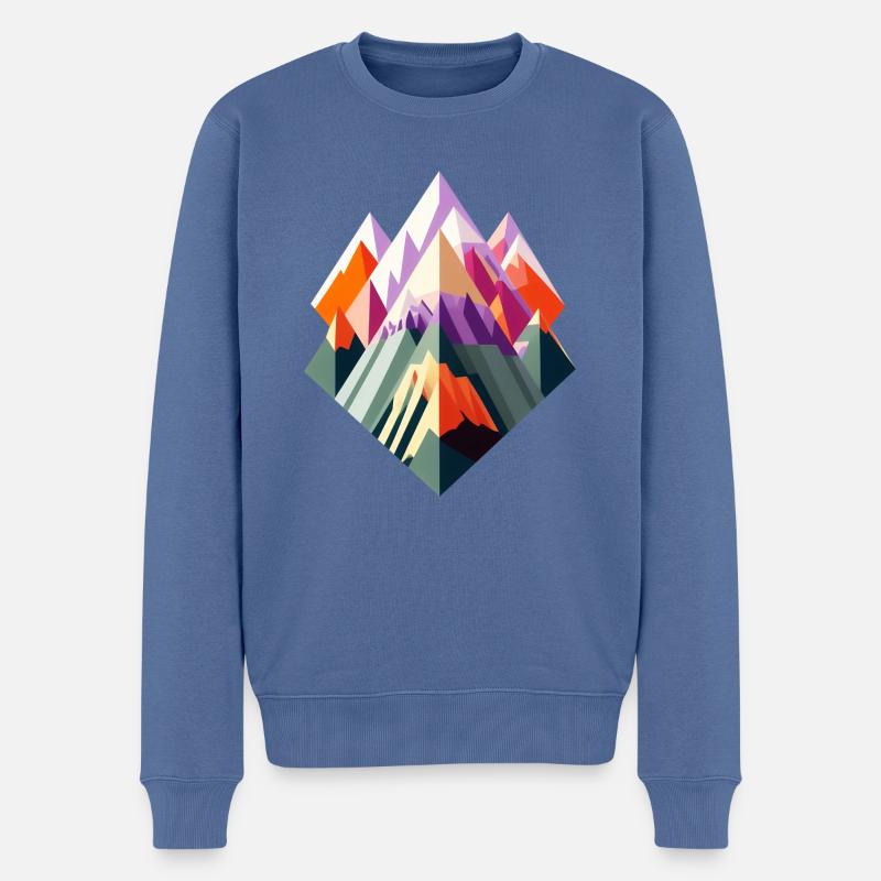 Monts Vector 02 - Pull Premium bio Homme - bleu pigeon