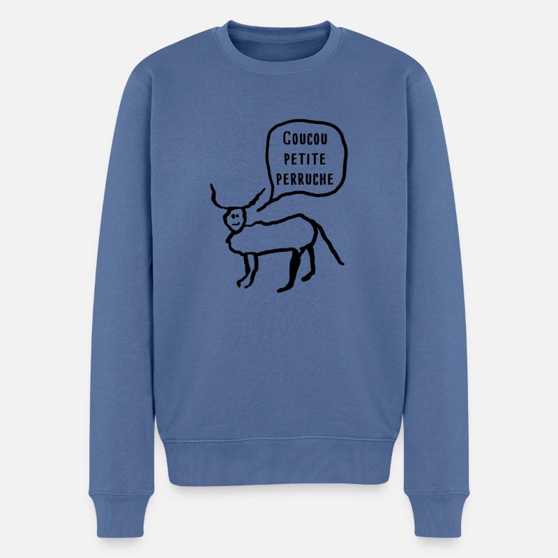 coucou petite perruche françois embrouille tshirt - Pull Premium bio Homme - bleu pigeon