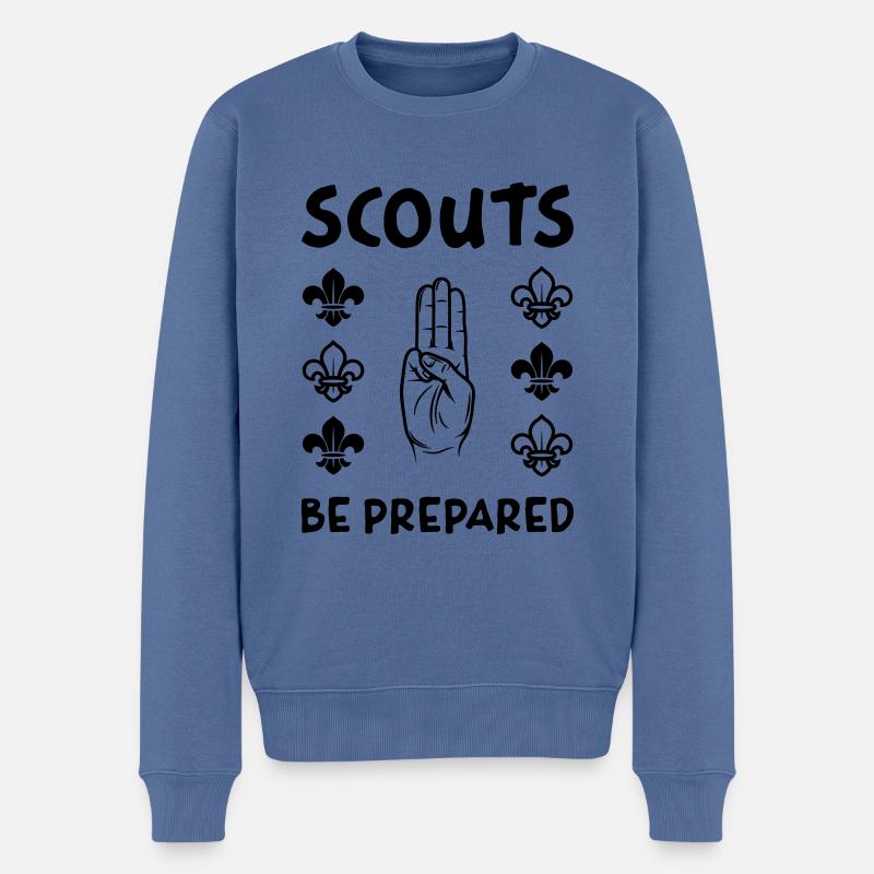 Scouts Toujours Prêts ! - Pull Premium bio Homme - bleu pigeon