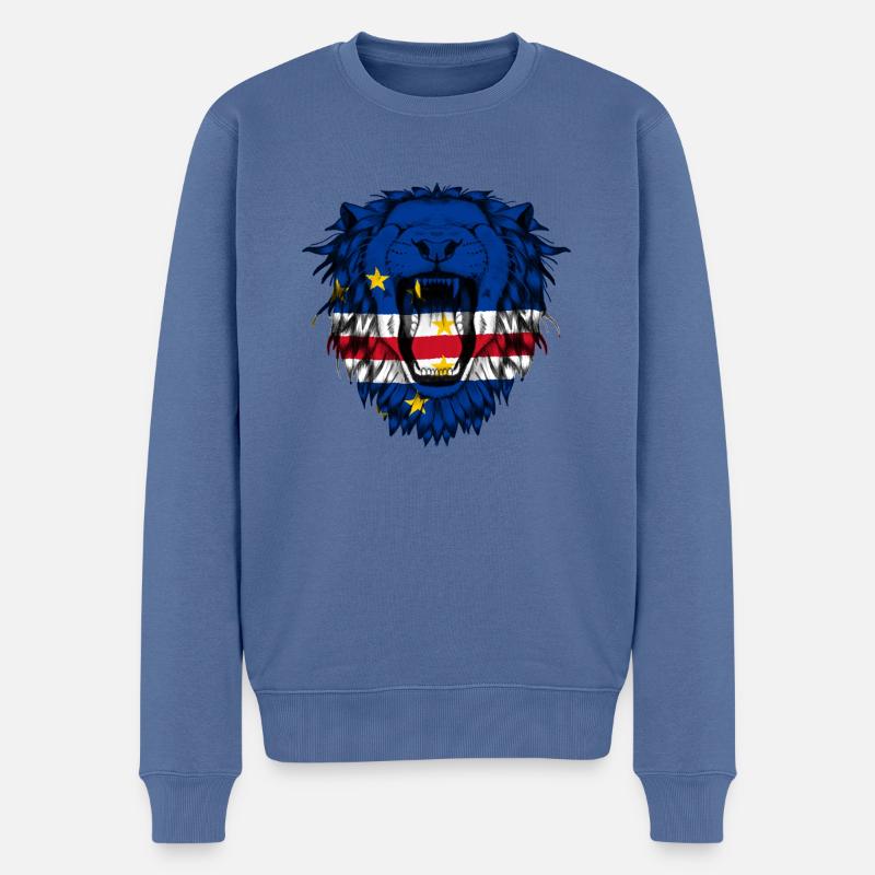 Cap-Vert - Pull Premium bio Homme - bleu pigeon