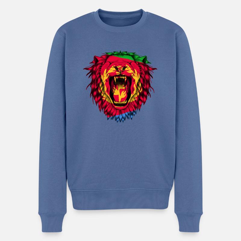 Eritrea - Männer Premium Bio Pullover - Taubenblau