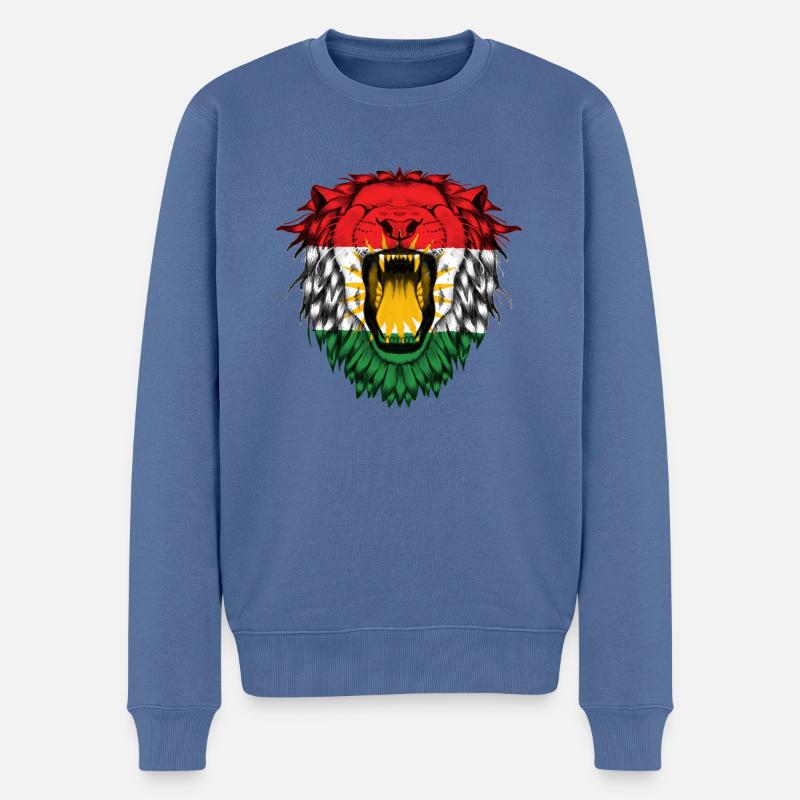Kurdistan - Männer Premium Bio Pullover - Taubenblau