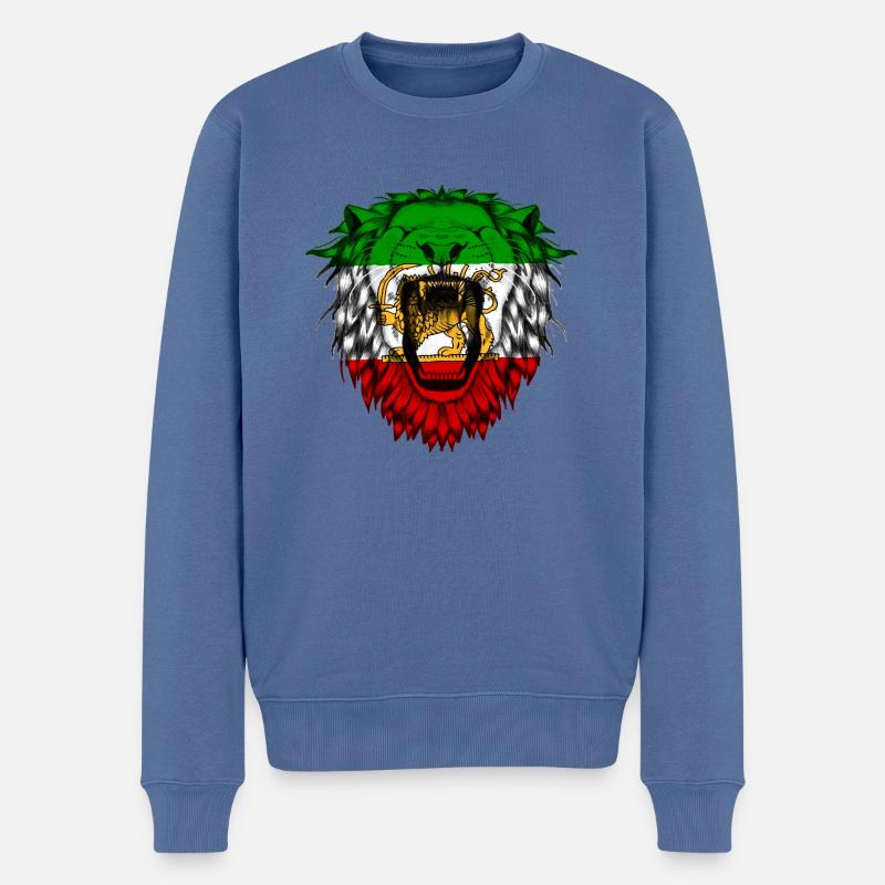 Perse - Pull Premium bio Homme - bleu pigeon