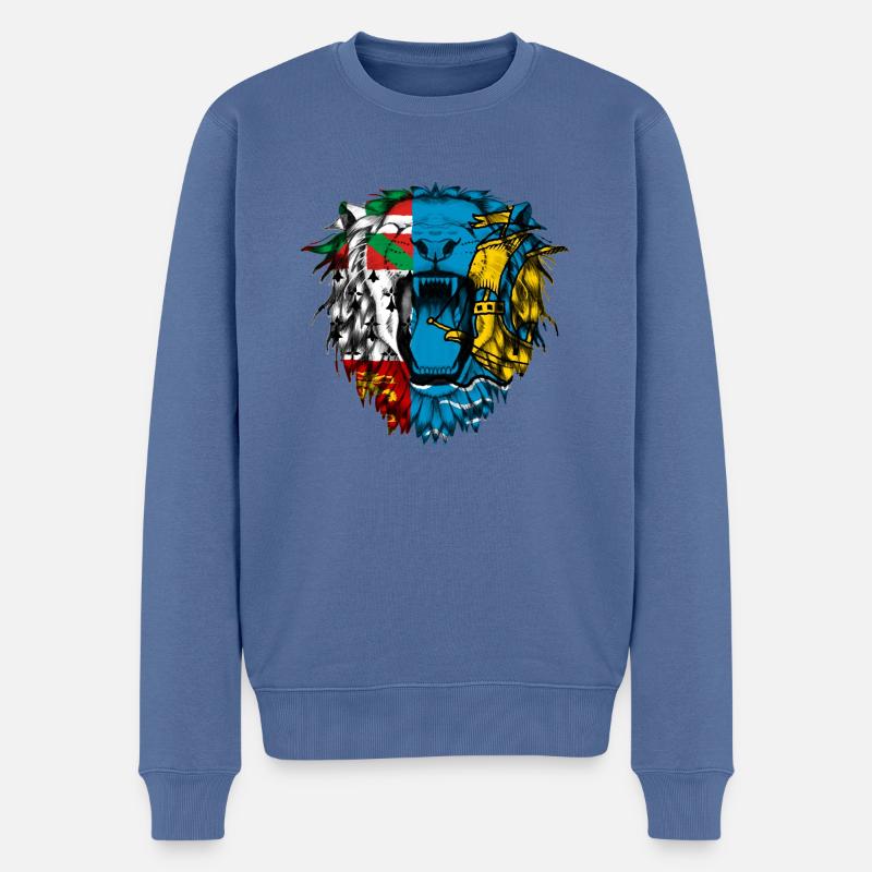 St. Pierre und Miquelon - Männer Premium Bio Pullover - Taubenblau