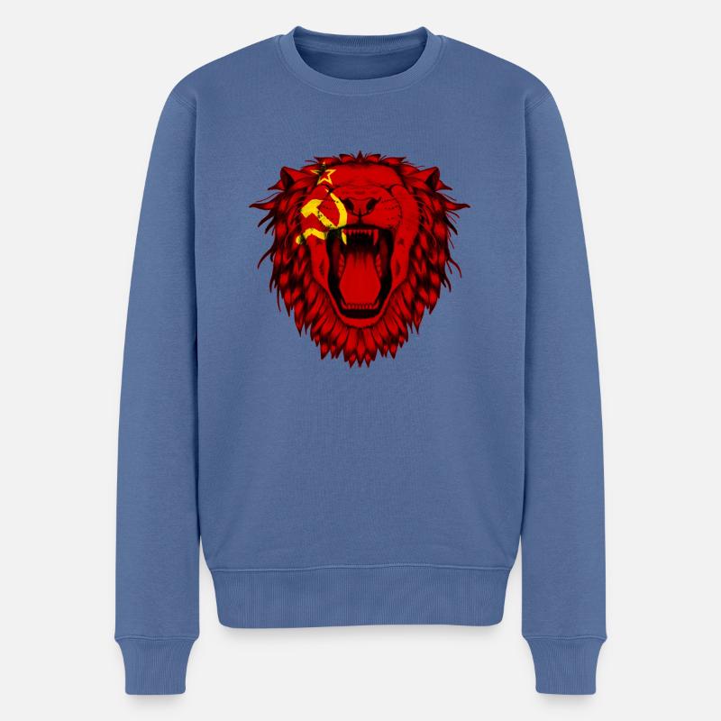 Sowjetunion - Männer Premium Bio Pullover - Taubenblau
