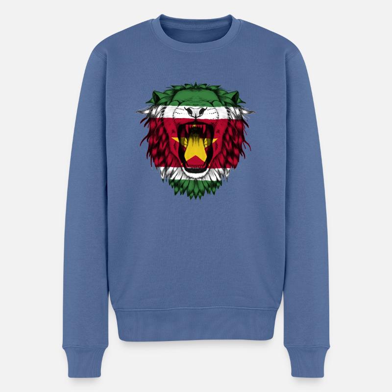 Suriname - Männer Premium Bio Pullover - Taubenblau