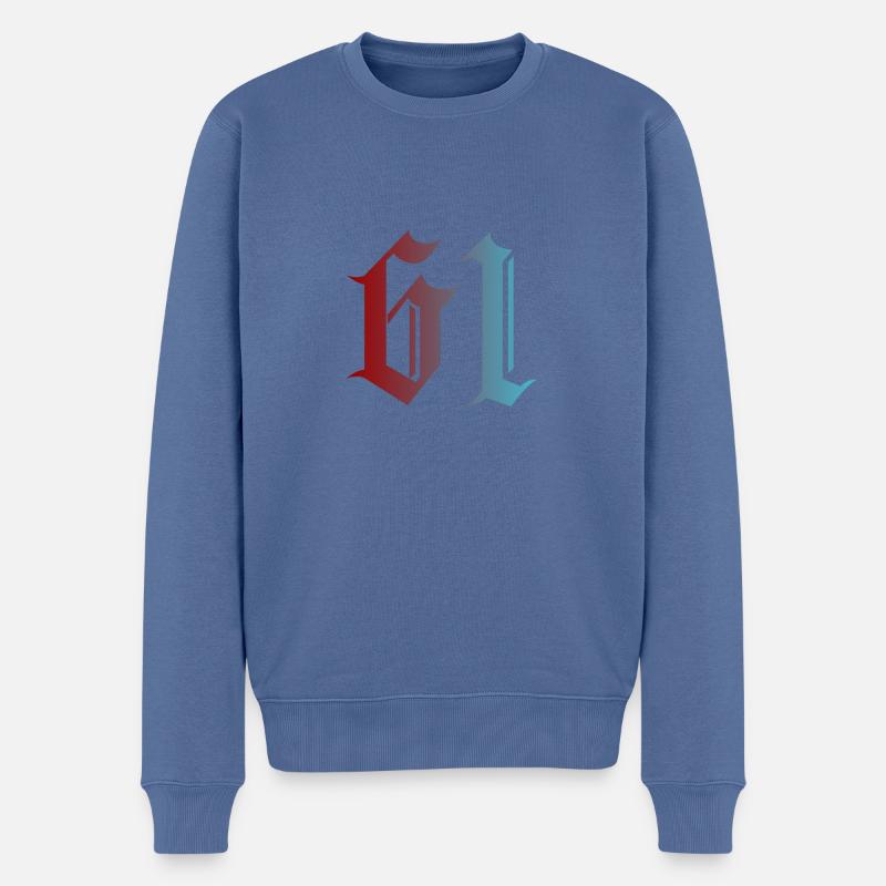 61 Trabzon Logo - Männer Premium Bio Pullover - Taubenblau