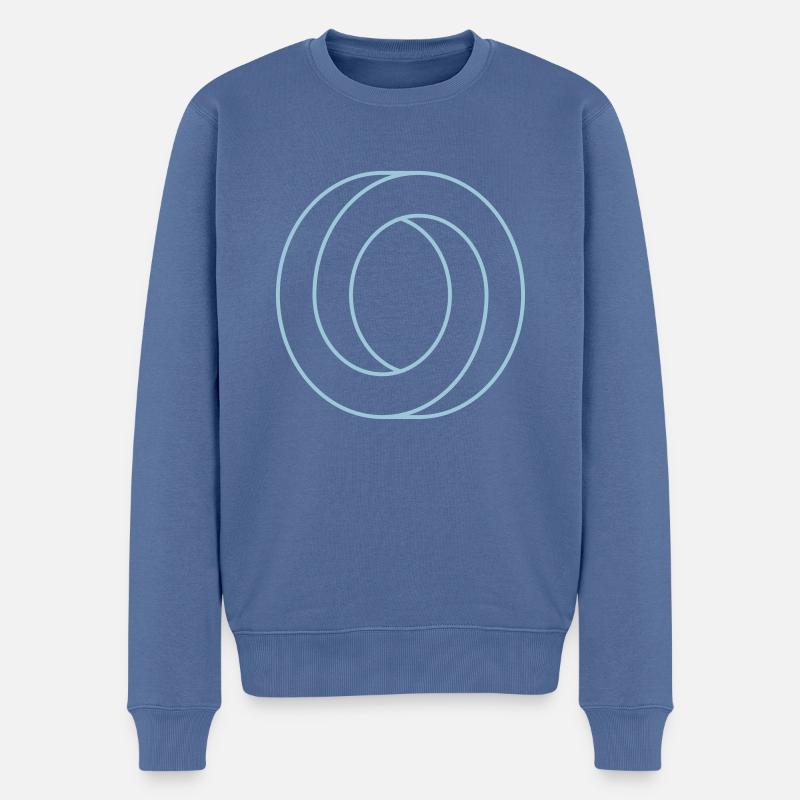 Impossible ring / Möbius loop / deception - Men's Premium Organic Jumper - stone blue