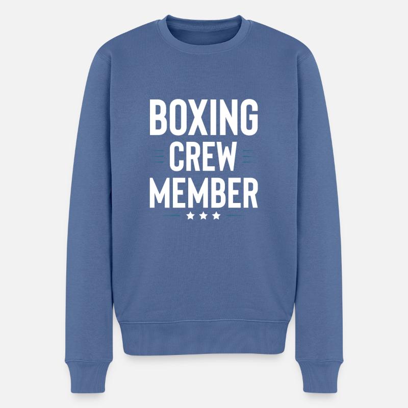 Boxing Crew - Männer Premium Bio Pullover - Taubenblau