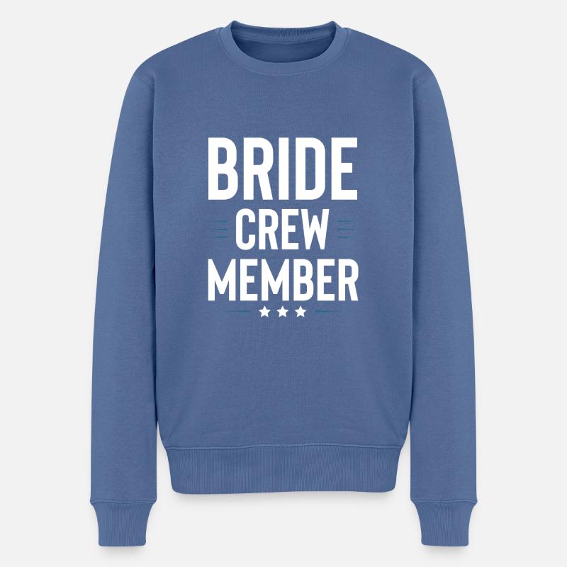 Bride Crew - Männer Premium Bio Pullover - Taubenblau