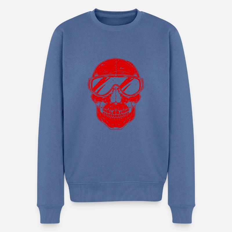 Ski Masque de ski Skull - Pull Premium bio Homme - bleu pigeon