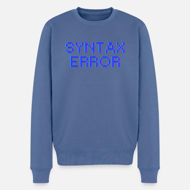 Erreur de syntaxe - Pull Premium bio Homme - bleu pigeon