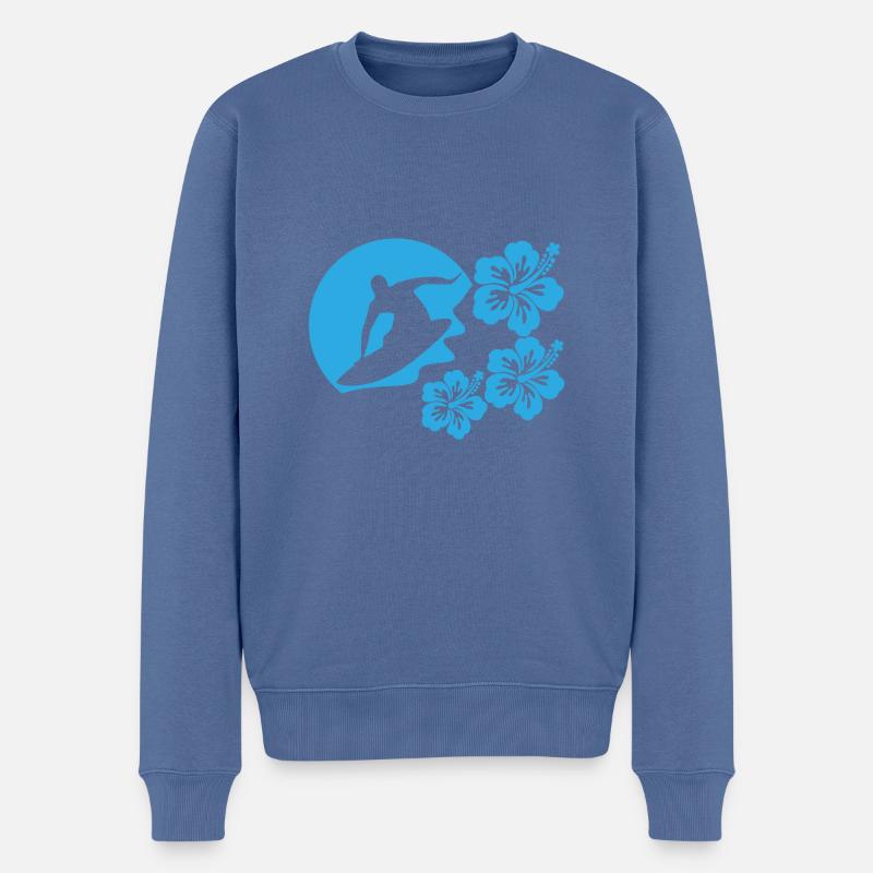 Surfeur - Pull Premium bio Homme - bleu pigeon