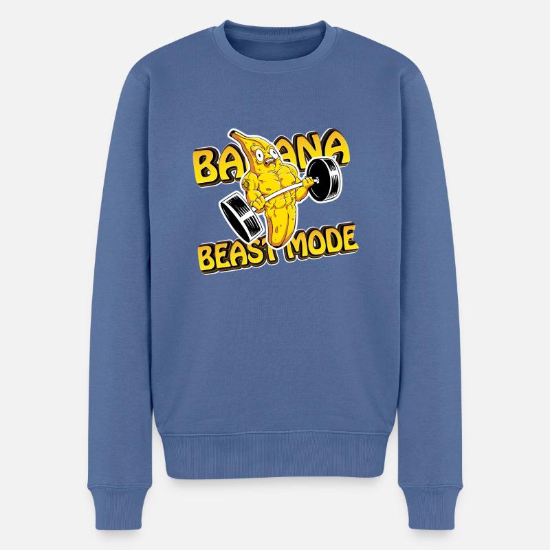 Beast Mode Workout Gift - Men's Premium Organic Jumper - stone blue