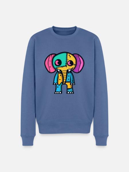 Elephant Halloween Animal - Men's Premium Organic Jumper - stone blue