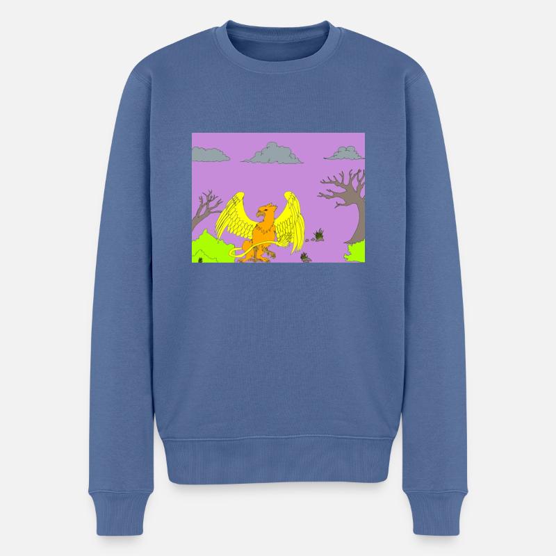 Tier der Zukunft - Männer Premium Bio Pullover - Taubenblau