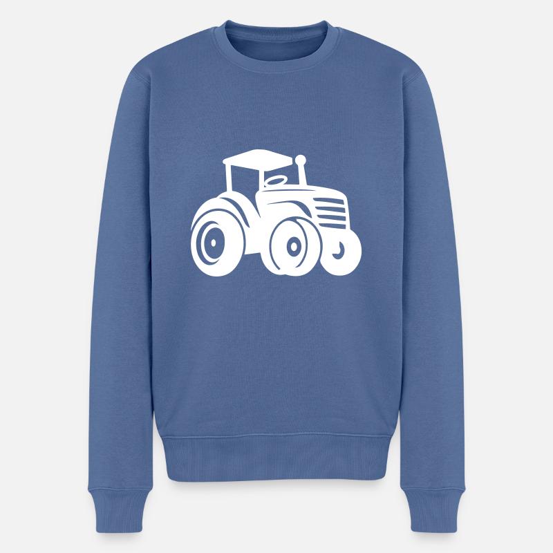Traktor Landwirtschaft - Männer Premium Bio Pullover - Taubenblau