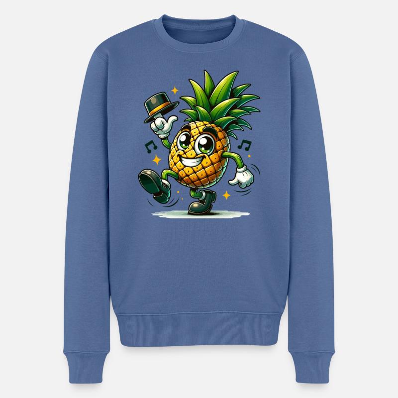 Ananas dansant - Pull Premium bio Homme - bleu pigeon