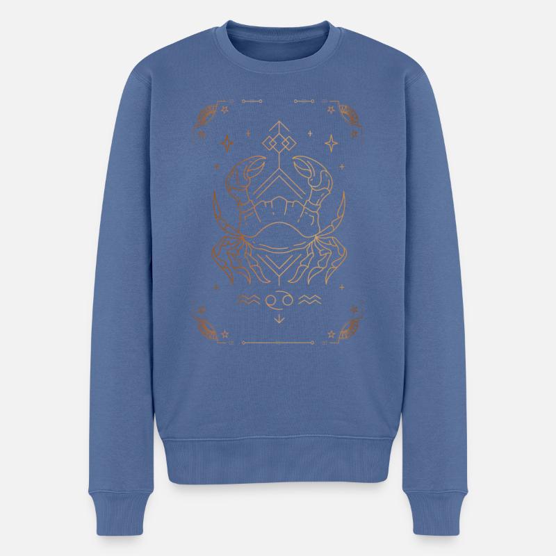 Krebszeichen: Sternbild - Männer Premium Bio Pullover - Taubenblau
