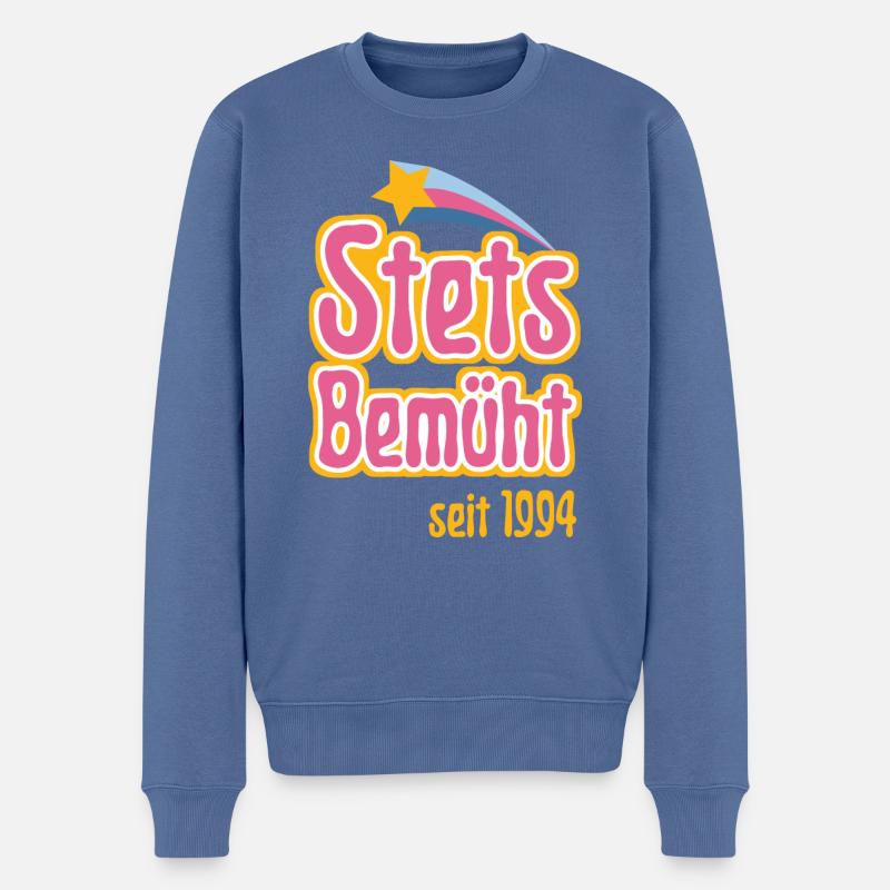 Stets Bemüht seit 1994 - Männer Premium Bio Pullover - Taubenblau
