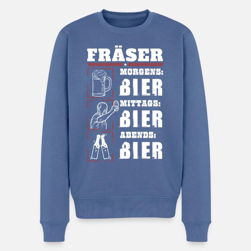 Mon quotidien de fraise - Pull Premium bio Homme - bleu pigeon