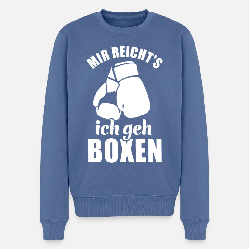 Mir reicht's ich geh Boxen - Boxer Spruch - Männer Premium Bio Pullover - Taubenblau