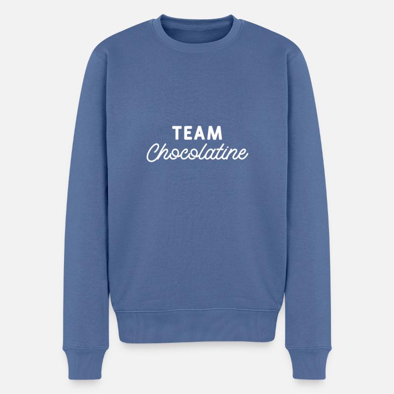 team chocolatine - Pull Premium bio Homme - bleu pigeon